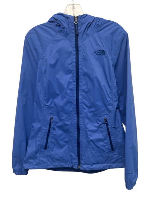 North Face Size M Blue Nylon Long Sleeve Zip Up Hood Rain jacket Jacket Blue / M