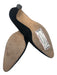 Silvia Fiorentina Shoe Size 8.5 Black Leather Suede Kitten Heel Scalloped Pumps Black / 8.5