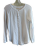 XiRENA Size S White Cotton Gauze Round Neck 1/2 Button Long Sleeve Top White / S