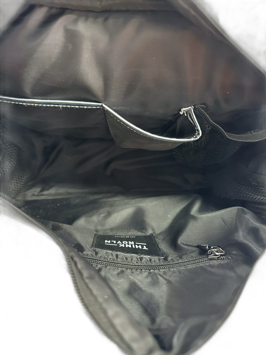 Think Royln Silver & Black Polyester Metallic Quilted Shoulder Strap Inc. Bag Silver & Black