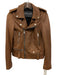 Bagatelle Size XS Brown Leather Long Sleeve Zip Front Moto Jacket Brown / XS