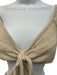 Cult Gaia Size Large Beige Cotton Blend Short Sleeve Cut Out Twist Knot Dress Beige / Large