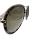 Jimmy Choo Purple Metal Aviator Tortoise Sunglasses Purple