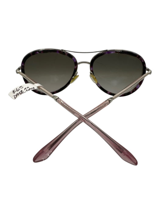 Jimmy Choo Purple Metal Aviator Tortoise Sunglasses Purple