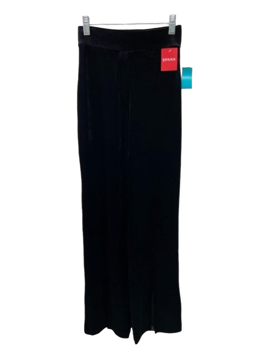 Spanx Size XS Black Polyester Velvet Elastic Waist High Rise Collar Pant Set Black / XS