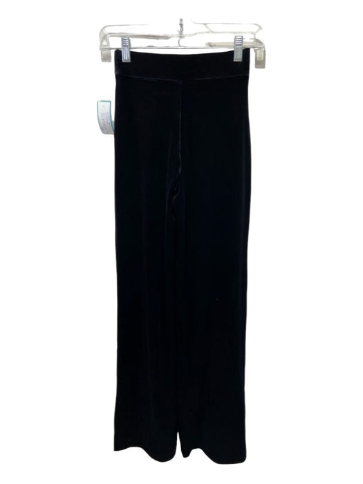 Spanx Size XS Black Polyester Velvet Elastic Waist High Rise Collar Pant Set Black / XS