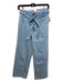 GRLFRND Size 24 Light Wash Cotton Denim Button Fly High Rise Wide Leg Sash Jeans Light Wash / 24