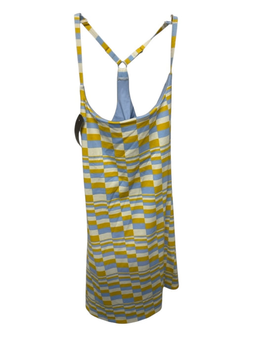 Outdoor Voices Size M Blue & Yellow Nylon Blend Built in bra Rectangle Dress Blue & Yellow / M