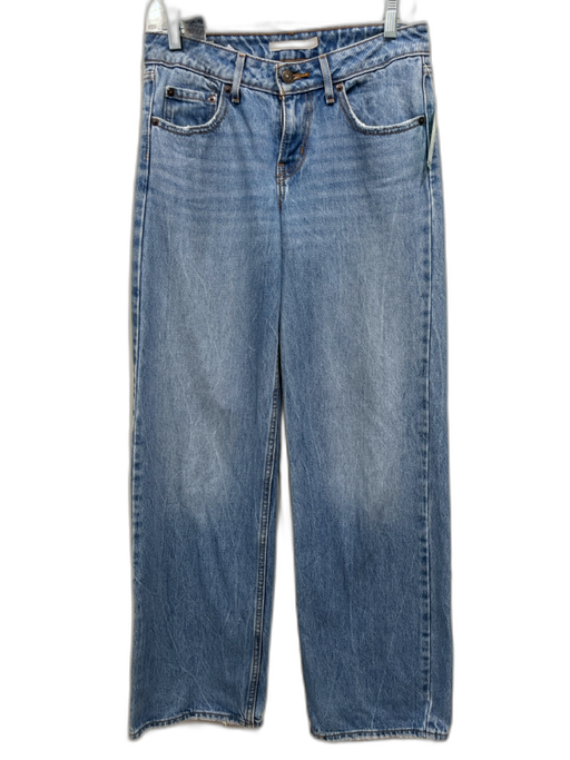 Levi's Size 25 Medium Wash Cotton Denim Zip Fly Low Rise Wide Leg Jeans Medium Wash / 25