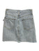 Rag & Bone Size 24 Light Wash Cotton Denim Zip Fly Raw Hem Mini Skirt Light Wash / 24
