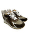 Louis Vuitton Shoe Size 36.5 Brown, Gray, White Suede & Canvas Laces Sneakers Brown, Gray, White / 36.5