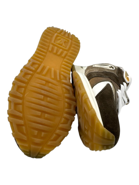 Louis Vuitton Shoe Size 36.5 Brown, Gray, White Suede & Canvas Laces Sneakers Brown, Gray, White / 36.5