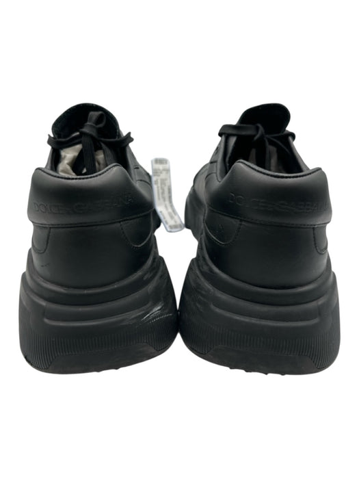 Dolce & Gabbana Shoe Size 10 Black Leather Solid Trainer Sneaker Men's Shoes Black / 10