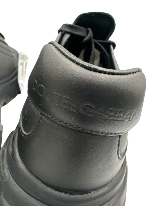 Dolce & Gabbana Shoe Size 10 Black Leather Solid Trainer Sneaker Men's Shoes Black / 10