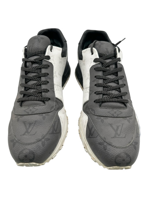 Louis Vuitton Shoe Size 9.5 Gray & White Leather logo Sneaker Men's Shoes Gray & White / 9.5