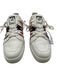 Christian Louboutin Shoe Size 44 White & Orange Leather Solid Sneaker Shoes White & Orange / 44