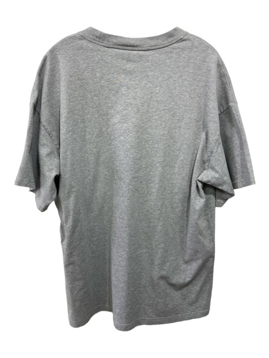 Burberry Size L Gray Cotton Blend Words T Shirt Men's Short Sleeve L