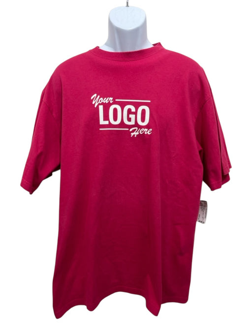 Balenciaga Size M Red & White Cotton Words T Shirt Men's Short Sleeve Red & White / M