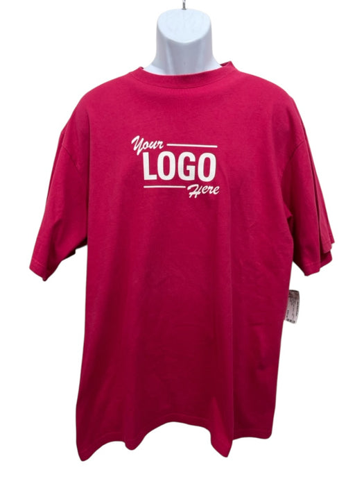Balenciaga Size M Red & White Cotton Words T Shirt Men's Short Sleeve Red & White / M
