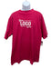 Balenciaga Size M Red & White Cotton Words T Shirt Men's Short Sleeve Red & White / M