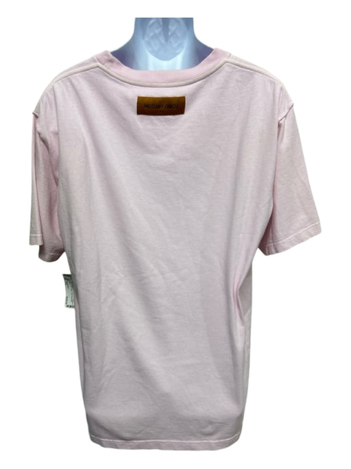 Louis Vuitton Size XXL Pink Cotton Solid T Shirt Men's Short Sleeve XXL