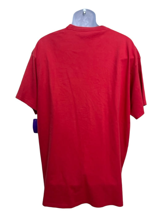 Balenciaga AS IS Size L Red Cotton logo Men's Short Sleeve Shirt L