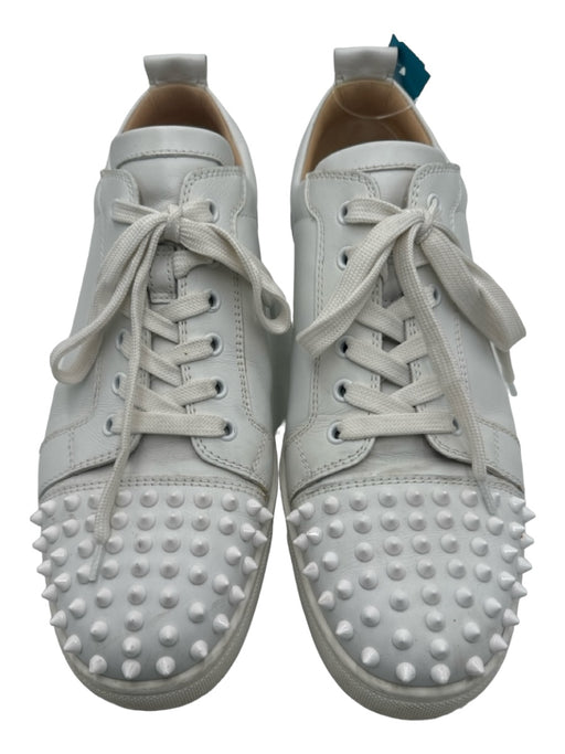 Christian Louboutin Shoe Size 44 AS IS White Leather Solid Sneaker Men's Shoes 44