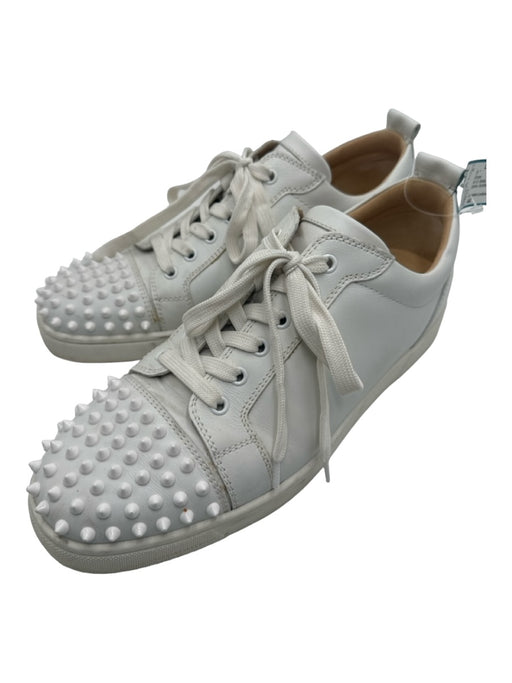 Christian Louboutin Shoe Size 44 AS IS White Leather Solid Sneaker Men's Shoes 44