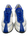 Jimmy Choo Shoe Size 39 White & Blue Leather Lace Up Low Top Platform Sneakers White & Blue / 39