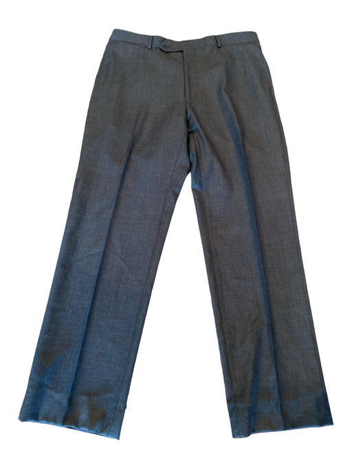 H Stockton Gray Wool Blend Solid 2 Button Men's Suit 38