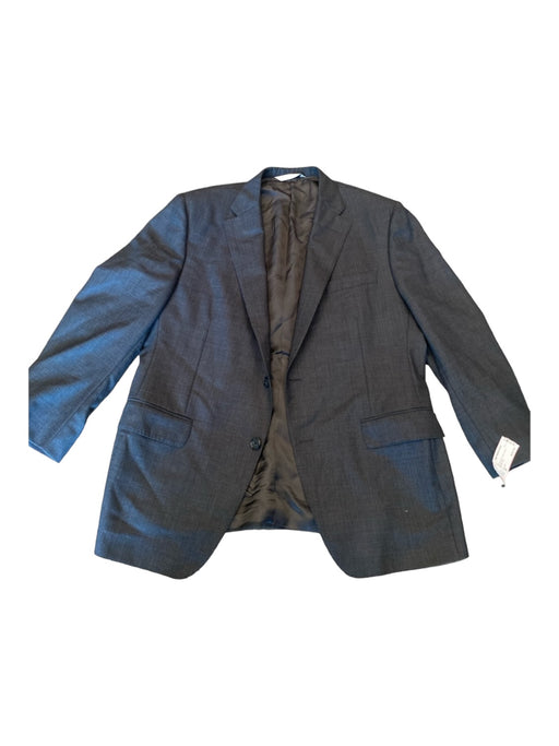H Stockton Gray Wool Blend Solid 2 Button Men's Suit 38