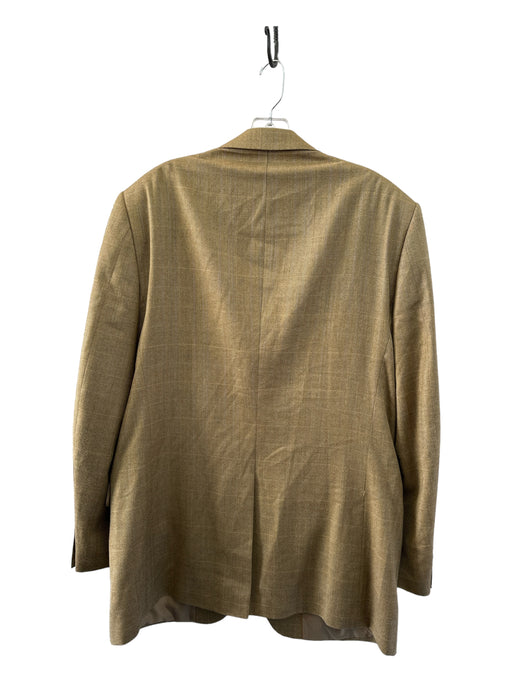 T. Harris Beige Wool & Silk Blend Pockets 2 Button Men's Blazer 42L