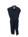 Pistola Size L Black Cotton Cuffed Cinch Waist Shoulder Pads Button up Jumpsuit Black / L