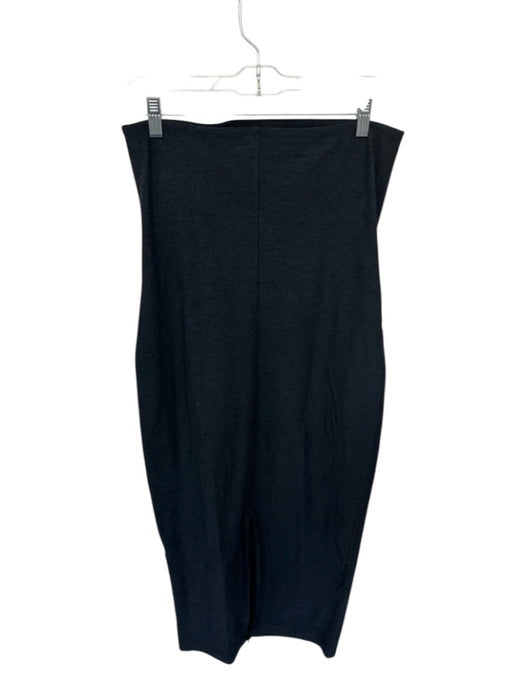 Beyond Yoga Size M Black Polyester Blend Strapless Built in Bra Leg Slit Dress Black / M