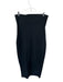 Beyond Yoga Size M Black Polyester Blend Strapless Built in Bra Leg Slit Dress Black / M
