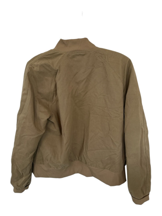 Lululemon Size Est L Green Cotton Blend Reversable Zipper Bomber Pockets Jacket Green / Est L
