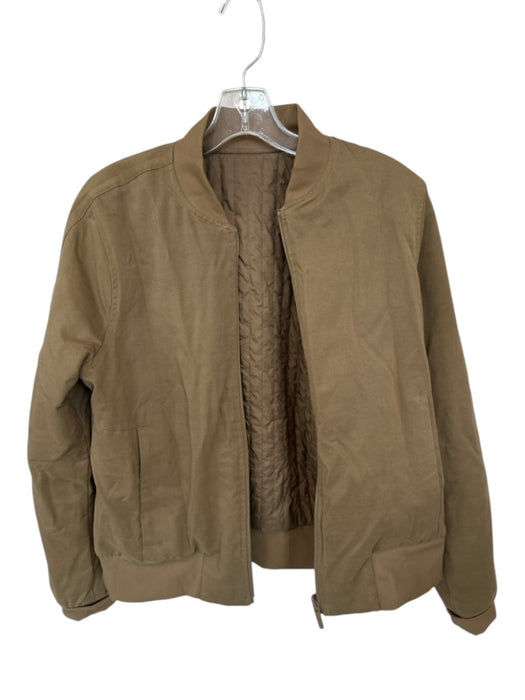 Lululemon Size Est L Green Cotton Blend Reversable Zipper Bomber Pockets Jacket Green / Est L