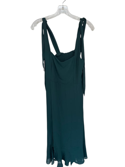 Show Me Your Mumu Size L Green Polyester Full Length Ties in Front Slit Gown Green / L