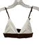 Everieswim Size M/L White & Brown Nylon Blend Bikini Color Block Swimsuit White & Brown / M/L