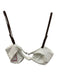 Everieswim Size S/M White & Brown Nylon Blend Bikini Color Block Twist Swimsuit White & Brown / S/M