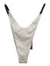 Everieswim Size S/M White & Brown Nylon Blend Bikini Color Block Twist Swimsuit White & Brown / S/M