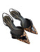 Cole Haan Shoe Size 6 1/2 Leopard Print Fabric Slingbacks Kitten Heel Shoes Leopard Print / 6 1/2
