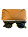 Ray Ban Gold Tone Metal Black Lenses Cat Eye Sunglasses Gold Tone