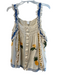 Seen Worn Kept Size M Beige, Blue & Yellow Cotton Sleeveless Embroidered Top Beige, Blue & Yellow / M