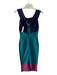 Herve Leger Size Medium Blue, Green, Red Rayon Blend Sleeveless Bandage Dress Blue, Green, Red / Medium