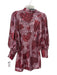 Farm Rio Size XS Red & Pink Polyester Blend Long Sleeve Sequins Hearts Dress Red & Pink / XS