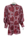 Farm Rio Size XS Red & Pink Polyester Blend Long Sleeve Sequins Hearts Dress Red & Pink / XS