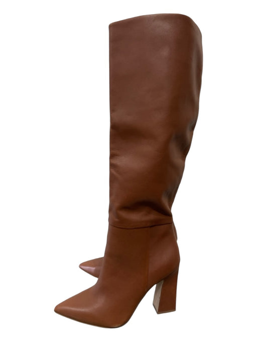 Steve Madden Shoe Size 8M Brown Leather Block Heel Knee High Pointed Toe Boots Brown / 8M