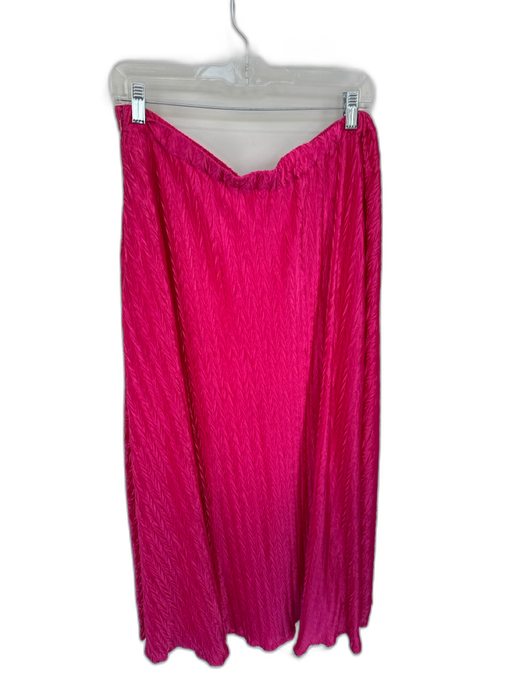 Maeve Size XL Pink Polyester Elastic Waist Crinkle Maxi Skirt Pink / XL