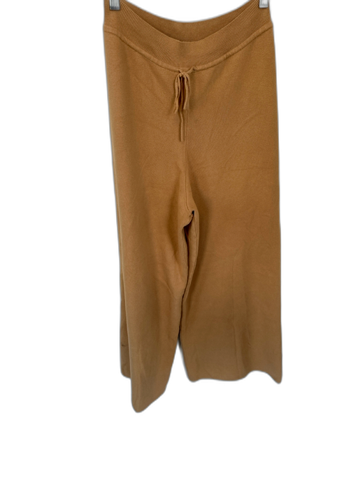 Live the Process Size XL Camel Cotton Blend High Waist Drawstring Wide Leg Pants Camel / XL